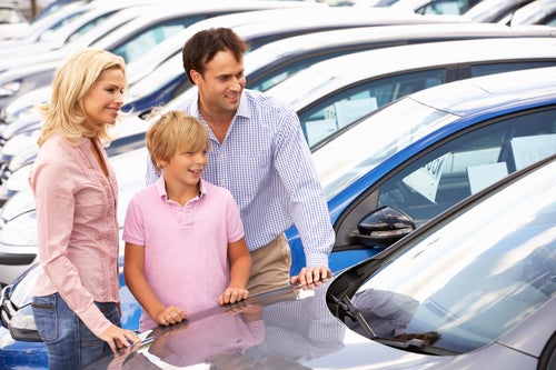 Family buying new car