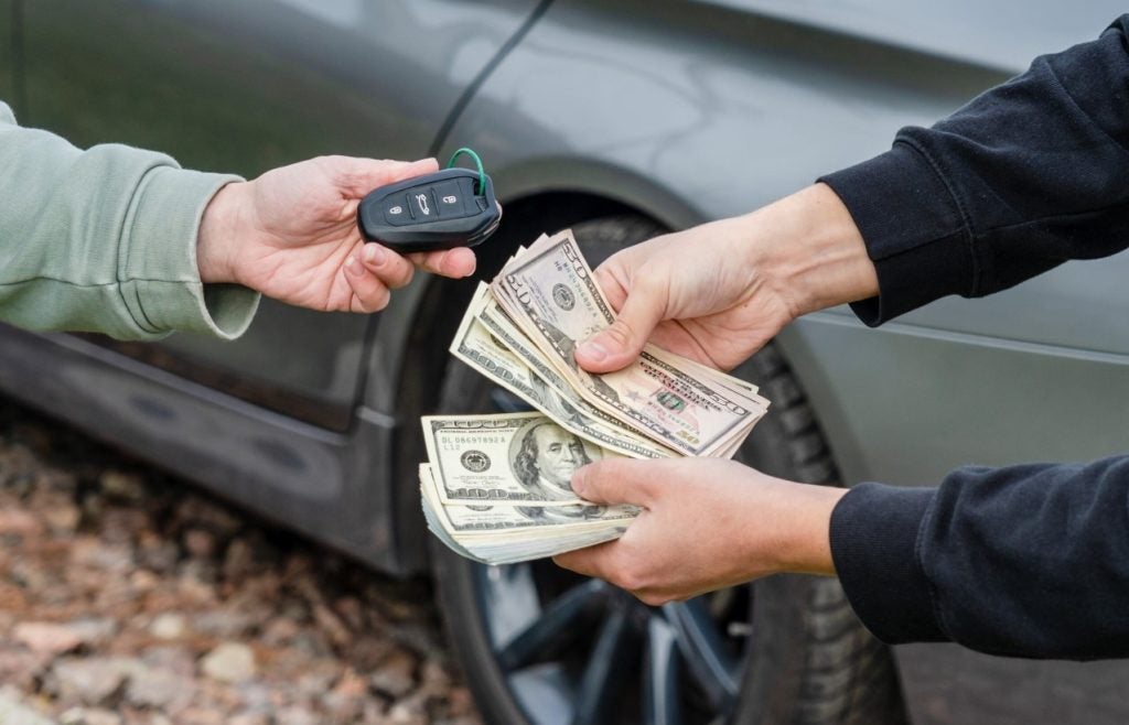 Exchanging cash for a car key