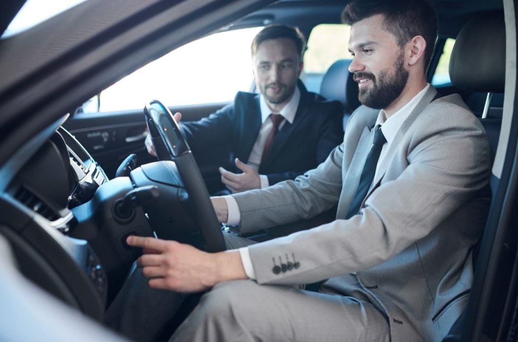 Two people in a car