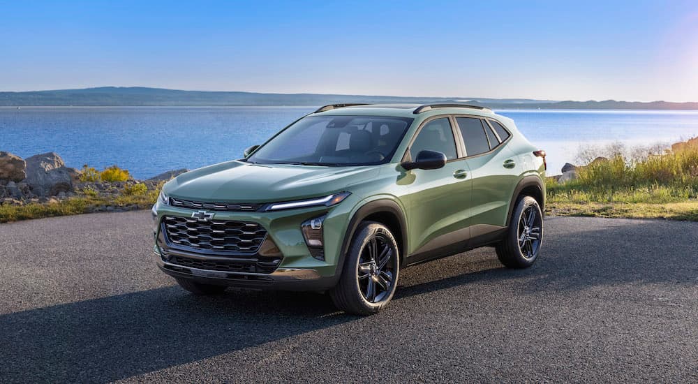 A green 2025 Chevy Trax ACTIV after leaving a Chevy dealer near Jonesville.