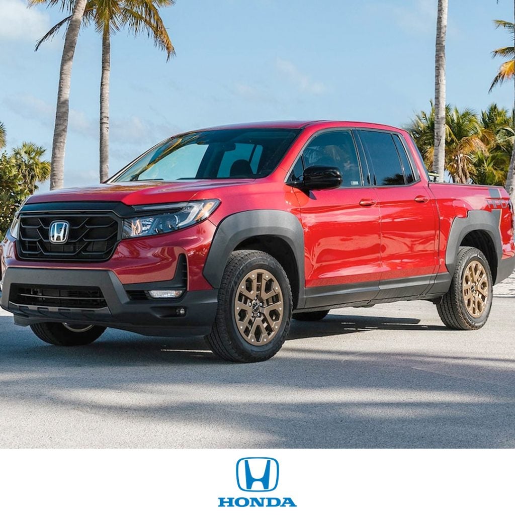 The 2024 Honda Ridgeline is designed for individuals and families seeking a versatile vehicle that can effortlessly transition between work and play. With its powerful V-6 engine and impressive towing capacity, the Ridgeline is perfect for those who need a reliable truck for hauling and towing. Additionally, its spacious and comfortable interior, complete with features like heated front seats and a leather-trimmed interior, caters to those who prioritize comfort and convenience. Whether you're navigating city streets or exploring off-road terrain, the Ridgeline's all-wheel-drive system and Intelligent Traction Management ensure a smooth and capable ride for drivers of all kinds.

Immersive Interior
Step into the 2024 Honda Ridgeline and you'll find a spacious and inviting interior designed with both comfort and functionality in mind. Seating up to five people, the Ridgeline offers plenty of room for passengers to stretch out and relax, even on long journeys. The available leather-trimmed seats and leather-wrapped steering wheel add a touch of luxury to the cabin, while the 10-way power driver seat ensures that finding the perfect driving position is easy. The center console provides ample storage space for all your essentials, including a 10-inch tablet or first-aid kit. Plus, with features like tri-zone automatic climate control and heated front seats, everyone can ride in comfort, no matter the weather outside. At Robert Brogden's Garden City Honda in Garden City, KS, you can expect exceptional service and a commitment to customer satisfaction that sets them apart from the rest.

Striking Exterior
The 2024 Honda Ridgeline boasts a rugged and modern exterior design that sets it apart from other trucks on the road. The bold front grille and sharp body lines create a striking look that exudes confidence and capability. LED headlights and taillights not only enhance visibility but also add a touch of sophistication to the overall appearance. The Ridgeline's 18-inch alloy wheels perfectly complement its chunky tires, giving it a strong and balanced stance. With its high bumper for ground clearance and dual exhaust outlets, the Ridgeline's rear end is equally impressive, further enhancing its powerful aesthetic.

Beyond the Ordinary: Notable Features of the 2024 Honda Ridgeline
One standout feature of the 2024 Honda Ridgeline is its innovative In-Bed Trunk®, a unique storage solution that you won't find in many other trucks. This lockable 7.3-cubic-foot trunk is perfect for storing tools, gear, or even groceries, and it includes a drain plug, making it easy to clean and use as a cooler for tailgates or camping trips. Additionally, the Ridgeline's dual-action tailgate is a game-changer, allowing for easy access to the bed in two different ways. These thoughtful features, along with the Ridgeline's impressive towing capacity and comfortable interior, make it a standout choice for truck enthusiasts. Visit Robert Brogden's Garden City Honda to experience these innovative features for yourself.

On the Road Performance
At Robert Brogden's Garden City Honda in Garden City, KS, the 2024 Honda Ridgeline impresses with its on-road performance and array of features. Powered by a robust 280-horsepower V-6 engine, this truck delivers ample power for daily driving and towing needs, with a towing capacity of up to 5,000 pounds. Its 262 pound-feet of torque ensures responsive acceleration and confident towing capability. The Ridgeline comes equipped with a 9-speed automatic transmission, providing smooth gear shifts and efficient performance. Additionally, the i-VTM4® all-wheel-drive system, coupled with Intelligent Traction Management, offers enhanced traction and control in various driving conditions. Whether you're navigating city streets or venturing off the beaten path, the Ridgeline's performance and drive modes make every journey a pleasure. Experience this exceptional truck and the outstanding service at Robert Brogden's Garden City Honda today.

Fuel Efficiency
The 2024 Honda Ridgeline excels in real-world fuel efficiency, making it a practical choice for daily commuting and long-distance travel. With its 280-horsepower V-6 engine and 9-speed automatic transmission, the Ridgeline achieves an EPA-estimated fuel economy of up to 21 mpg in the city and 26 mpg on the highway. These impressive figures translate to fewer stops at the pump and more time enjoying the open road. Whether you're running errands around town or embarking on a weekend getaway, the Ridgeline's efficient performance ensures that you can go the distance without breaking the bank.

Reliable to the Core
The 2024 Honda Ridgeline is renowned for its exceptional reliability, making it a trusted companion for years to come. Built with high-quality materials and precision engineering, the Ridgeline is designed to withstand the test of time and perform reliably in various conditions. Honda's reputation for reliability is further bolstered by rigorous testing and a commitment to quality control. With regular maintenance and care, the Ridgeline is sure to provide dependable performance for many miles down the road, giving you peace of mind every time you get behind the wheel.

Tech for the Future
The 2024 Honda Ridgeline is packed with cutting-edge technology that enhances convenience, connectivity, and safety on the road. The intuitive 9-inch Display Audio touch-screen provides easy access to music, navigation, and smartphone integration features like Apple CarPlay® and Android Auto™. The available Honda Satellite-Linked Navigation System™ offers 3-D renderings of terrain and lane guidance, ensuring you reach your destination with ease. Safety features include the Honda Sensing® suite, which includes Collision Mitigation Braking System™, Road Departure Mitigation System, and more, all working together to help keep you and your passengers safe. Additionally, the Ridgeline offers a premium audio system, wireless phone charger, and remote engine start, adding convenience and comfort to your driving experience.

Advanced Safety Features
The 2024 Honda Ridgeline prioritizes safety with a suite of advanced features designed to protect you and your passengers on every journey. The Honda Sensing® suite includes Collision Mitigation Braking System™, which can apply brake pressure when a potential frontal collision is detected, and Road Departure Mitigation System, which can adjust steering and braking if you cross detected lane lines without signaling. Additionally, the Ridgeline features a multi-angle rearview camera to assist with parking and a blind spot information system with cross traffic monitor to alert you to vehicles in your blind spot or approaching from the sides when reversing. These features, combined with the Ridgeline's sturdy construction and reliable performance, make it a top choice for safety-conscious drivers.

Reliability and Peace of Mind: Maintenance and Warranty Plans for Your 2024 Honda Ridgeline
At Robert Brogden's Garden City Honda, we understand the importance of keeping your vehicle in top condition, which is why we offer comprehensive maintenance and warranty plans for the 2024 Honda Ridgeline. Our expert service team is dedicated to providing exceptional care for your Ridgeline, ensuring that it remains reliable and performs at its best. With our maintenance plans, you can enjoy peace of mind knowing that your vehicle is in good hands. Additionally, our warranty plans offer added protection, covering unexpected repairs and ensuring that you can enjoy your Ridgeline worry-free for years to come. Trust Robert Brogden's Garden City Honda for all your Ridgeline maintenance and warranty needs.

Test Drive the 2024 Honda Ridgeline Today
 In conclusion, the 2024 Honda Ridgeline is a versatile and reliable truck that offers a winning combination of performance, comfort, and technology. With its powerful V-6 engine, innovative features like the In-Bed Trunk® and dual-action tailgate, and advanced safety technologies, the Ridgeline is ready for any adventure. Its spacious and comfortable interior, along with its fuel-efficient performance, make it a practical choice for daily driving as well. Whether you're hauling gear for a weekend getaway or navigating city streets, the Ridgeline delivers a smooth and capable ride that's sure to impress. Our team is committed to serving our community together, and we've partnered with local businesses like The Bull radio broadcasting network to help improve our community and provide you with reliable vehicles like the 2024 CR-V, the 2024 Civic, and more! 

Ready to experience the 2024 Honda Ridgeline for yourself? Schedule a test drive today at Robert Brogden's Garden City Honda in Garden City, KS. Our expert team is dedicated to providing top-notch customer service and ensuring that you have a positive experience from start to finish. Discover why the 2024 Ridgeline is the perfect truck for your needs and see why Robert Brogden's Garden City Honda is the premier destination for all your automotive needs.
