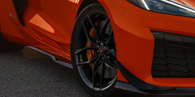 New 2026 Chevrolet Corvette in it's stunning front profile look