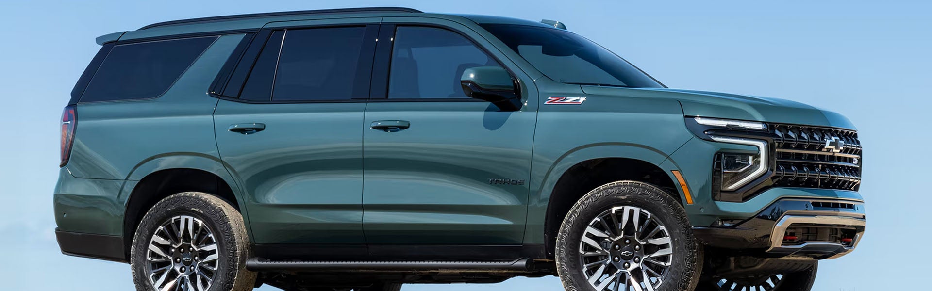 2026 Chevy Tahoe Z71 full-size SUV side view with rugged exterior design