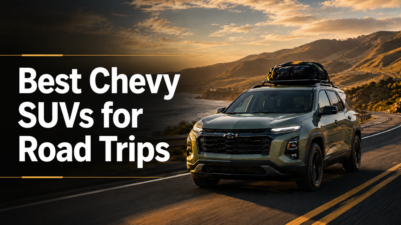 best Chevy SUVs for a road trip parked near the San Diego coast in summer