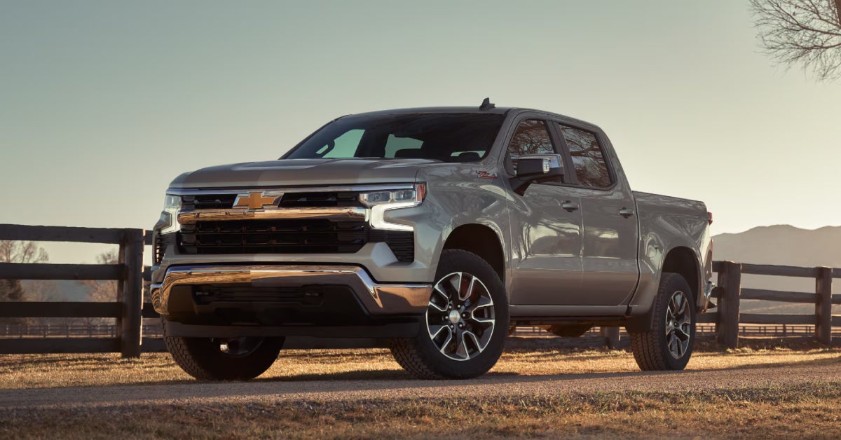 2025 Chevy Silverado 1500 driving in the country