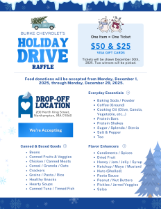 Holiday Drive, Burke Chevrolet, December 2025, Donation List