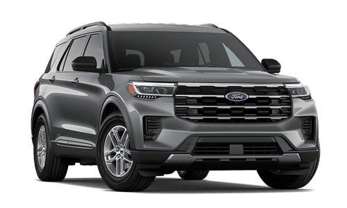 2026 Ford Explorer Active in Carbonized Gray Metallic in three quarter angle.