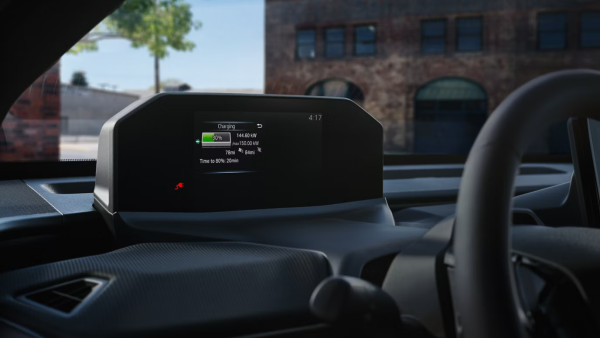 Dashboard of the 2026 Toyota bZ showing charging info