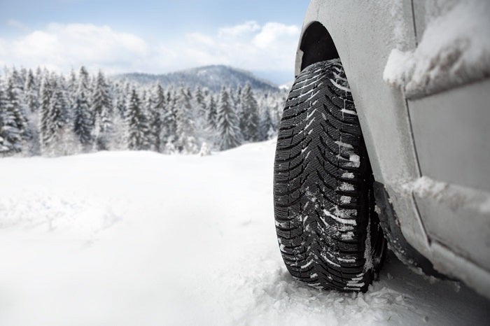 New Hyundai model driving in the snow