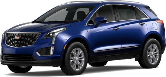 Blue SUV with sleek design, chrome accents, and large grille, parked at an angle. The car exudes modernity and sophistication.