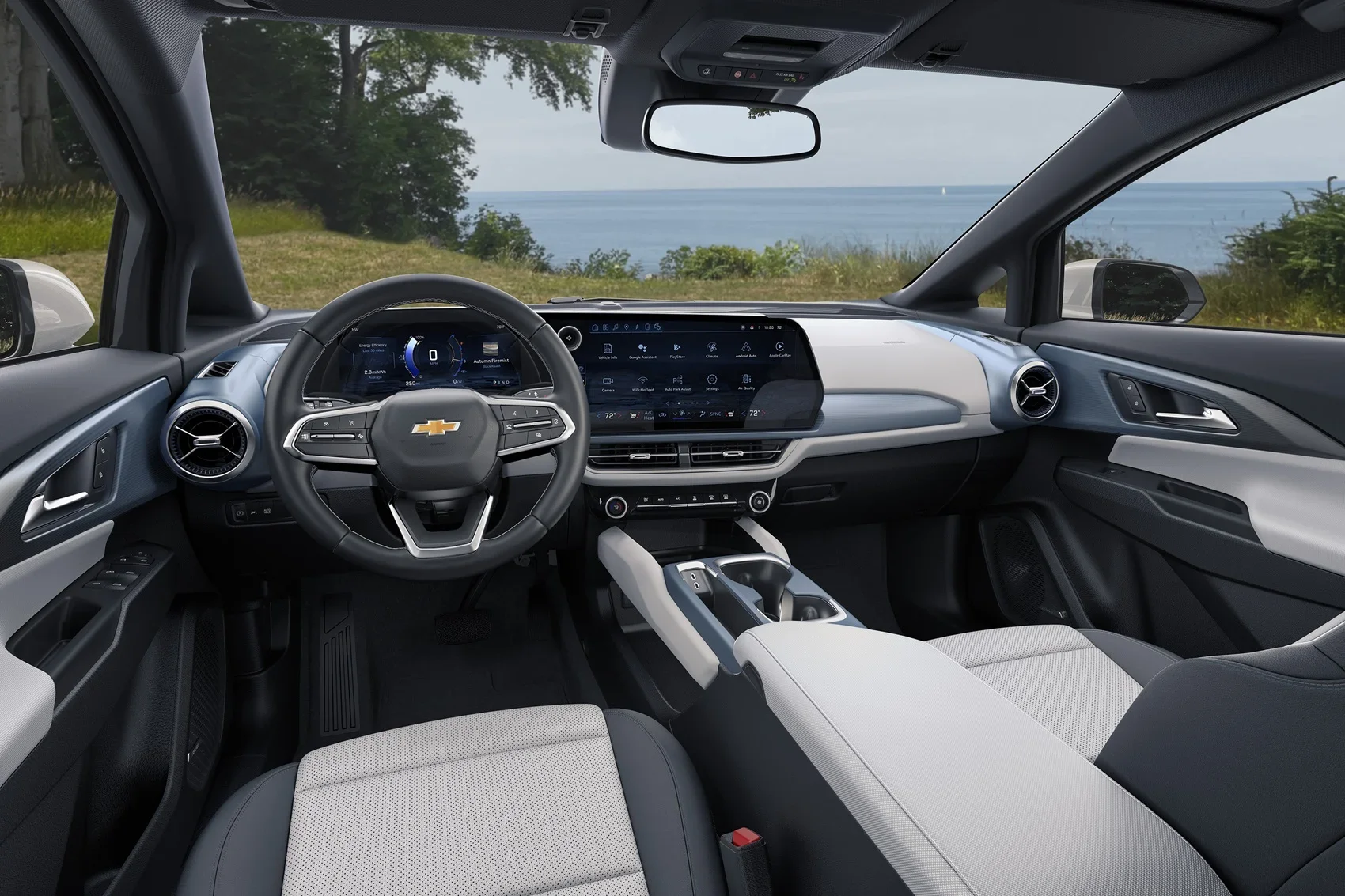 interior dashboard of a chevy equinox showcasing chevy stabilitrak