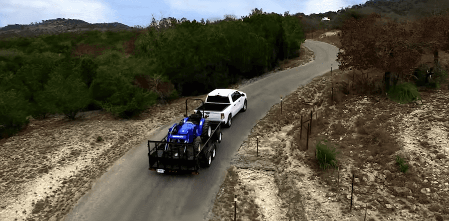 2019 All-New RAM 1500 towing tractor on hills