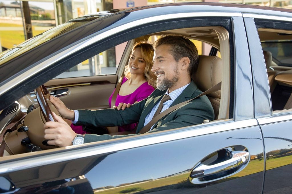 Couple in a Cadillac