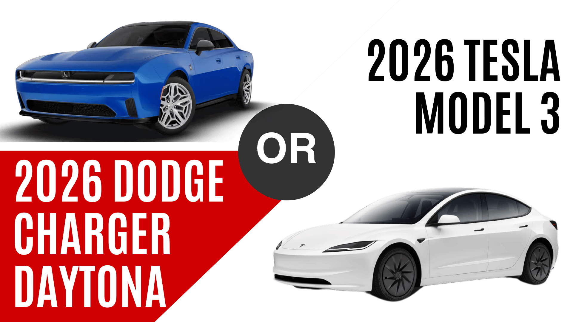 2026 Dodge Charger Daytona vs. 2026 Tesla Model 3 at Chris Crain Dodge Jeep Ram in Benton