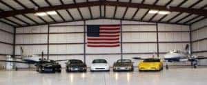 Corvettes on display