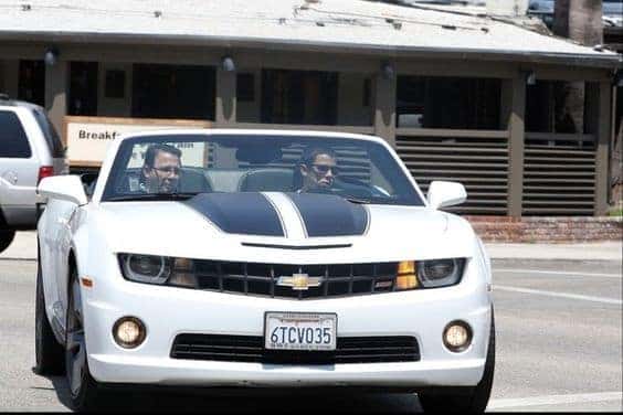 Nick Jonas in his Chevrolet Nick Jonas in his Chevrolet