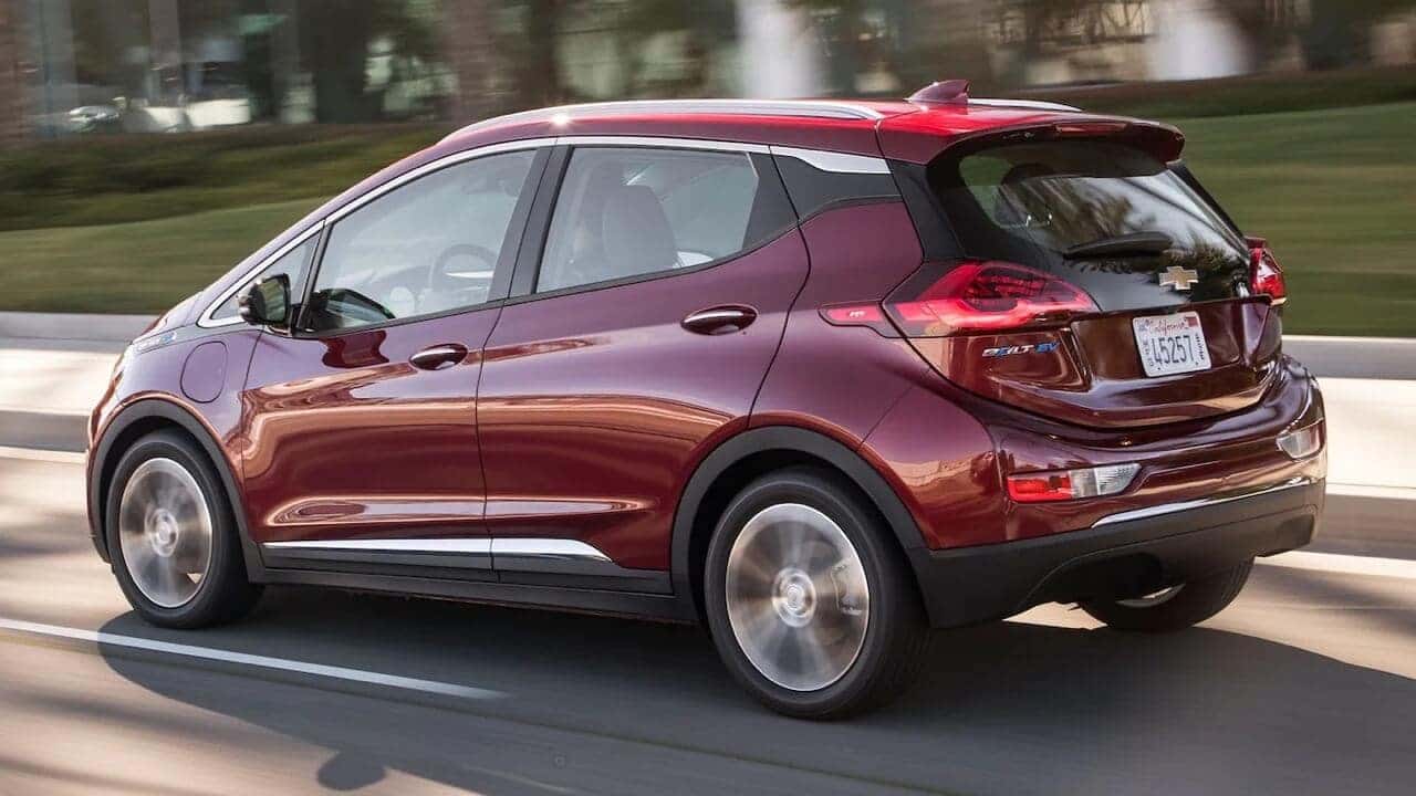  2021-Chevrolet-Bolt-EV-Premier driving down street