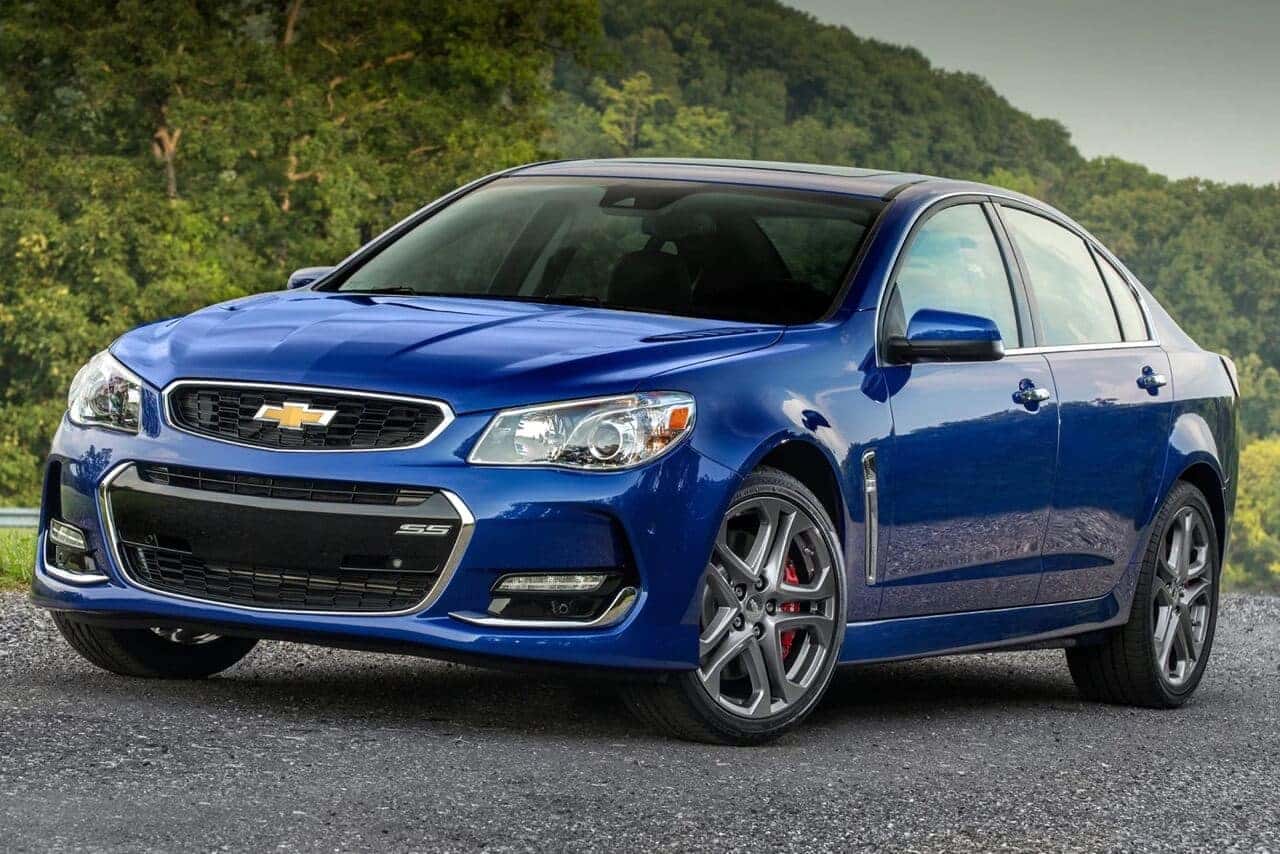 Blue 2016 Chevrolet SS sedan parked on road