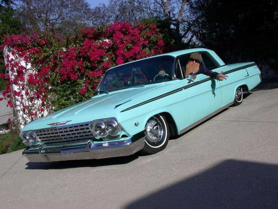 Billy Gibbons in Chevy Impala Billy Gibbons in Chevy Impala