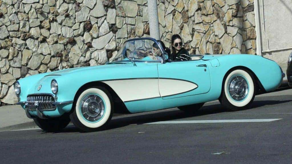 kendall Jenner in her vintage Corvette Stingray kendall Jenner in her vintage Corvette Stingray