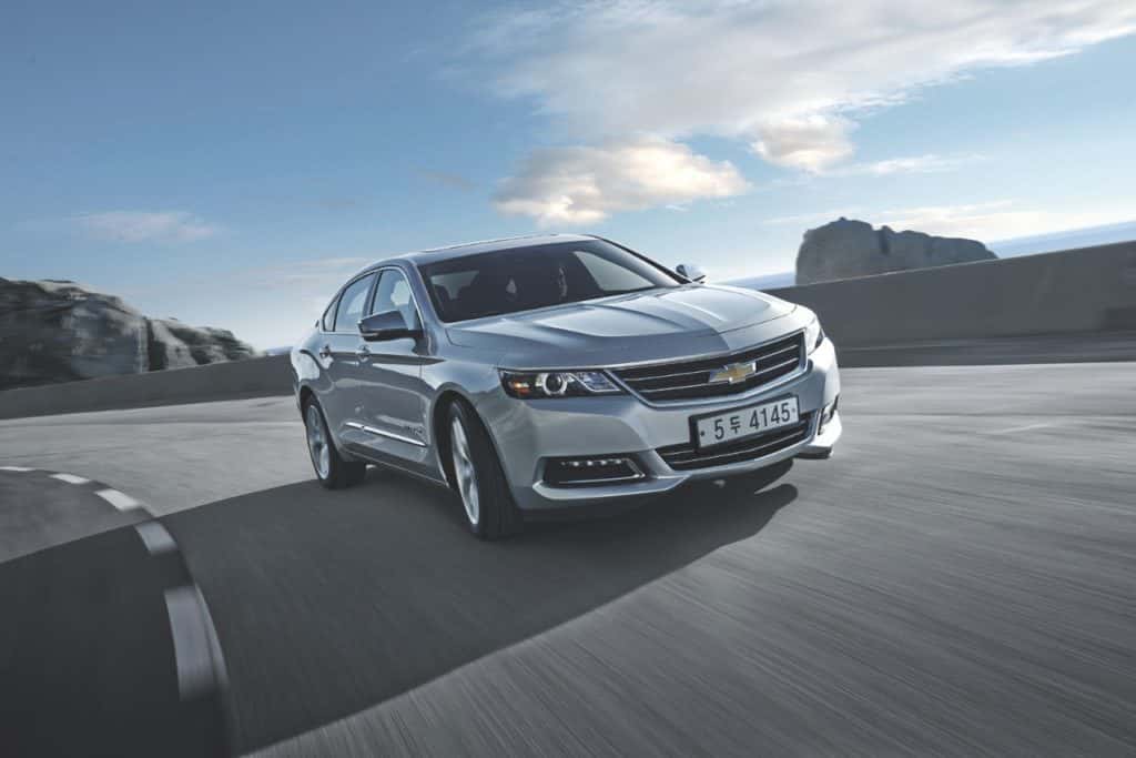 2016 Chevrolet Impala driving down road