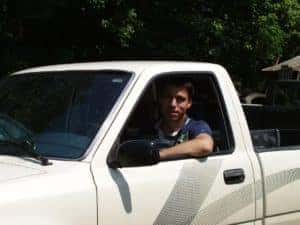 White Pick up truck