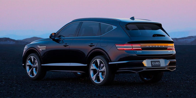 a black Genesis GV80   