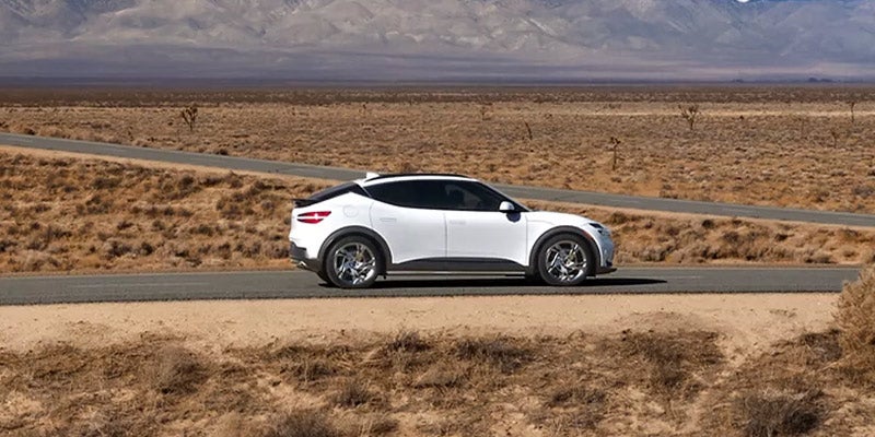 2026 Genesis GV60 running on roads 
