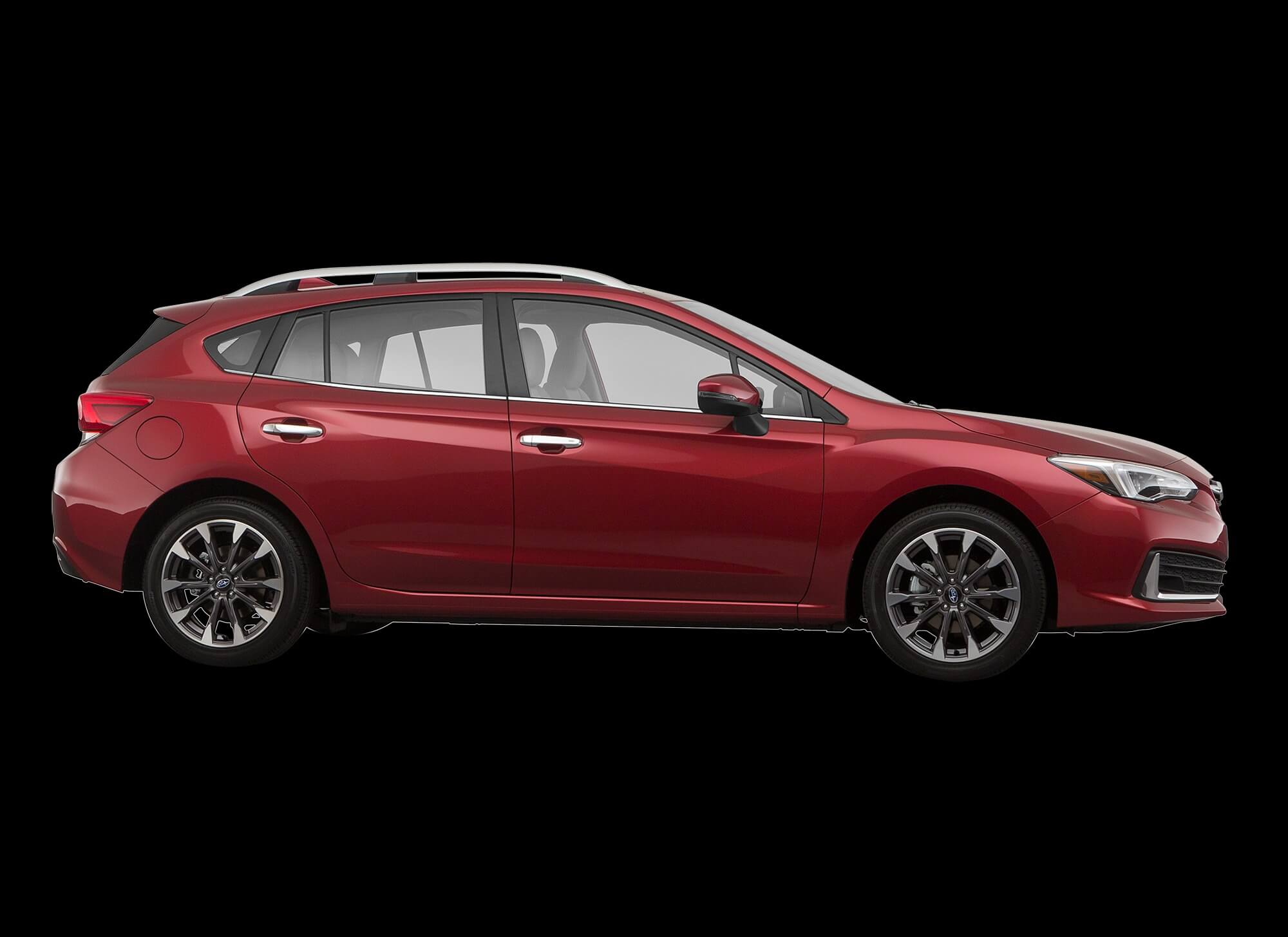 A red Subaru