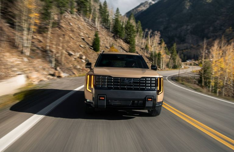 The Telluride X-Pro commanding stance on the road.