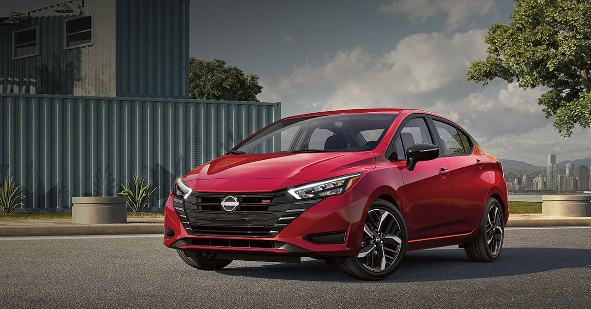 Red Nissan Versa