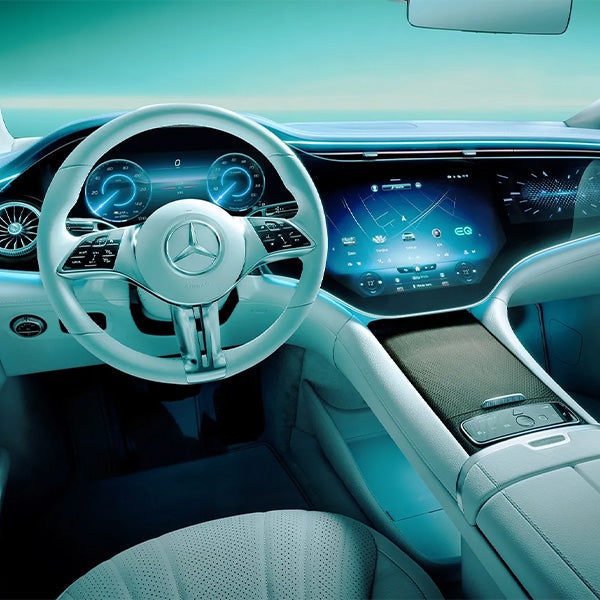 Interior dashboard shot of the 2024 Mercedes-Benz EQE Sedan