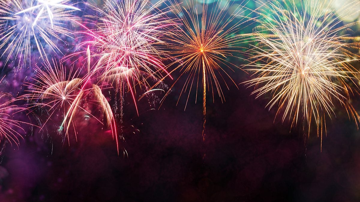 fireworks display on a summer night