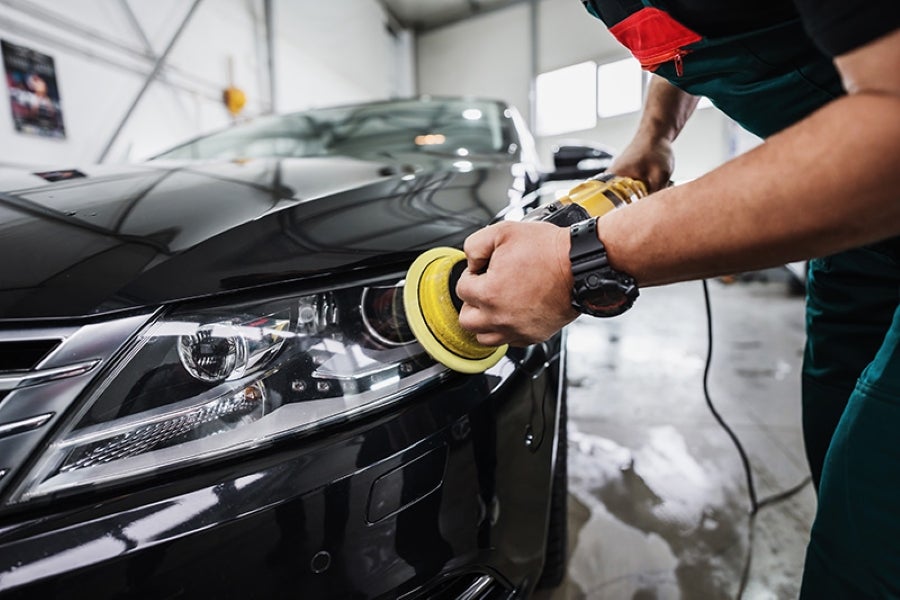 car headlight detailing