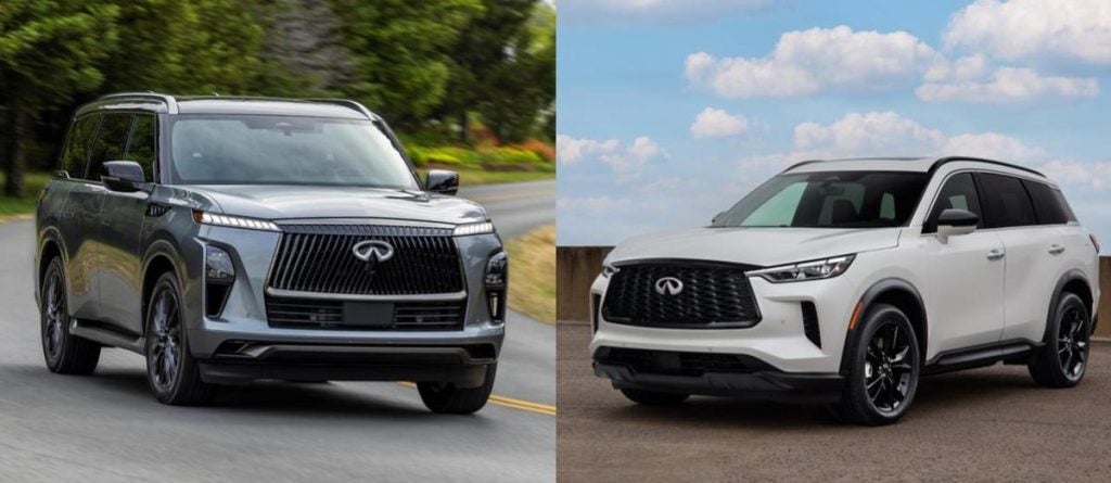 side by side photo of QX80 and QX60
