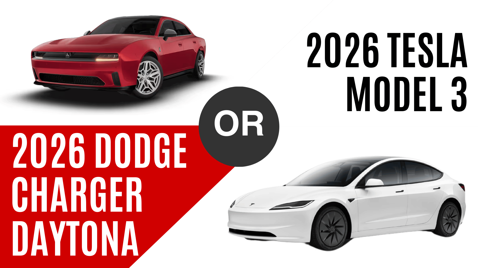2026 Dodge Charger Daytona vs. 2026 Tesla Model 3 Comparison at Chris Crain Dodge Jeep Ram in Hot Springs, AR