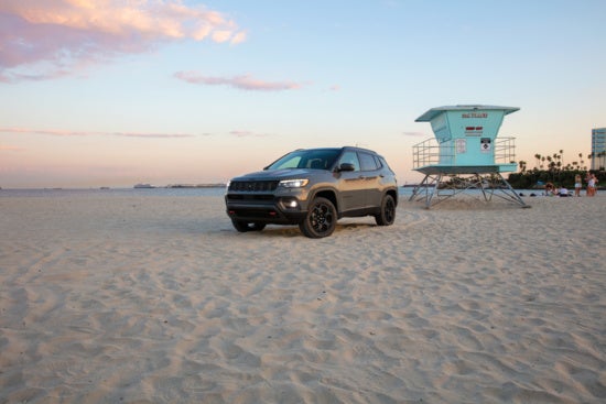 2025 Jeep Compass on the beach
