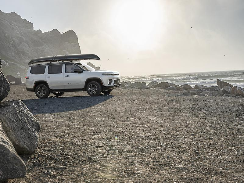 2026 Jeep Grand Wagoneer with a Kayak on top