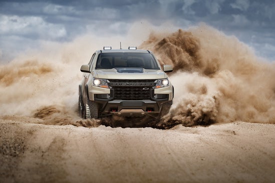 2023 Chevy Colorado driving off road in a dessert