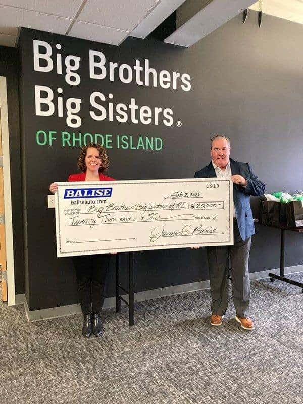 Balise Toyota of Warwick Donates to Big Brothers Big Sisters of RI