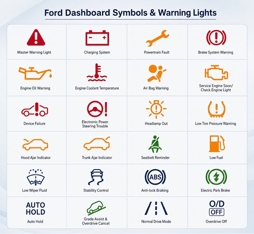 Ford dashboard symbols and meanings