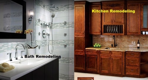 bathroom and kitchen cabinets