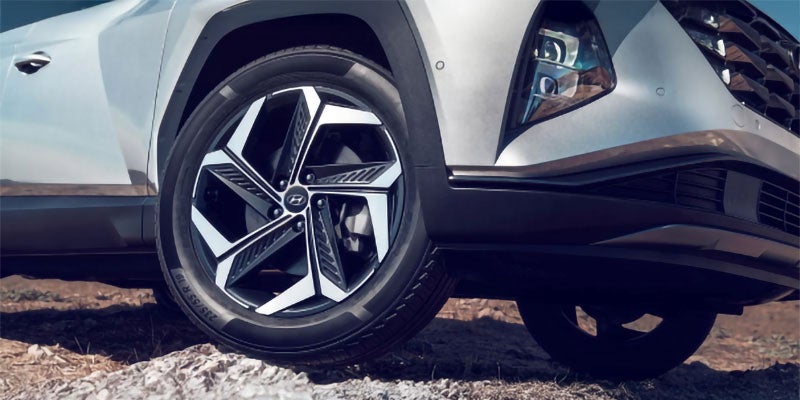 2023 Hyundai Tucson in San Antonio, TX highlighting tires and tread for safety and performance on local roads