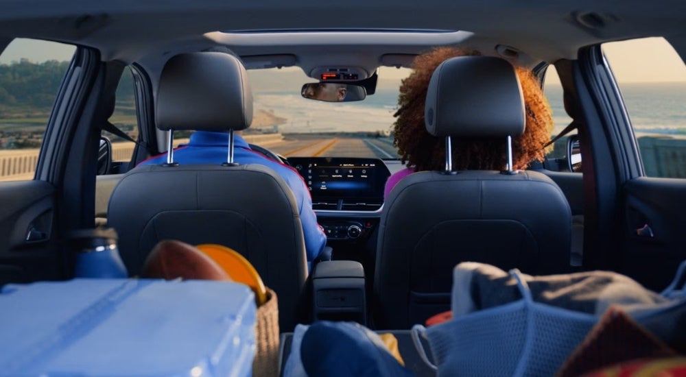 Black interior in a 2025 Chevy Trax