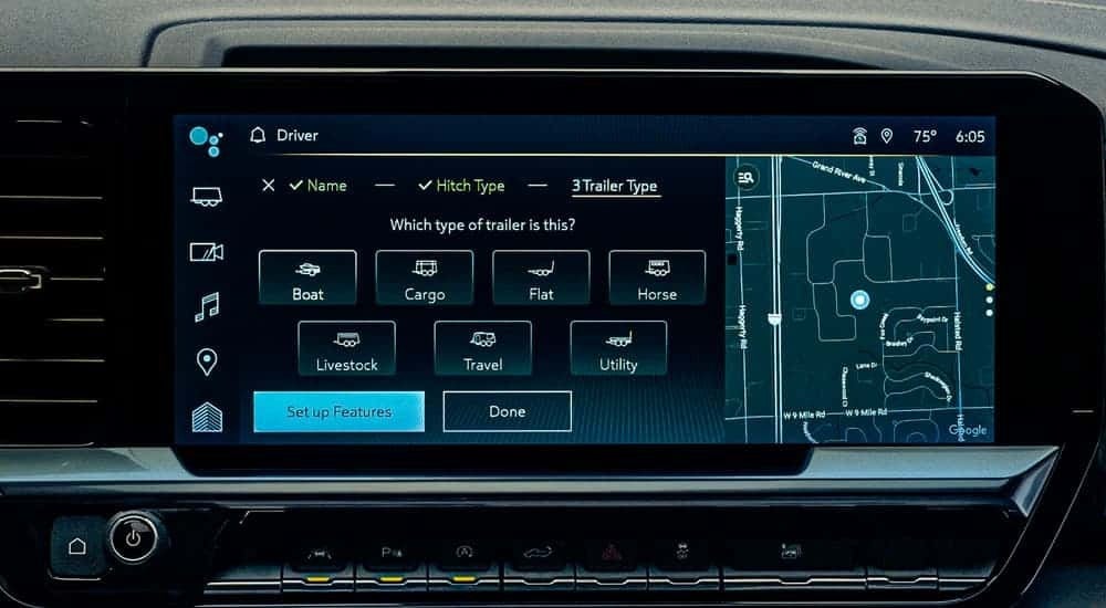 Infotainment screen in a 2026 Chevy Silverado 2500 HD