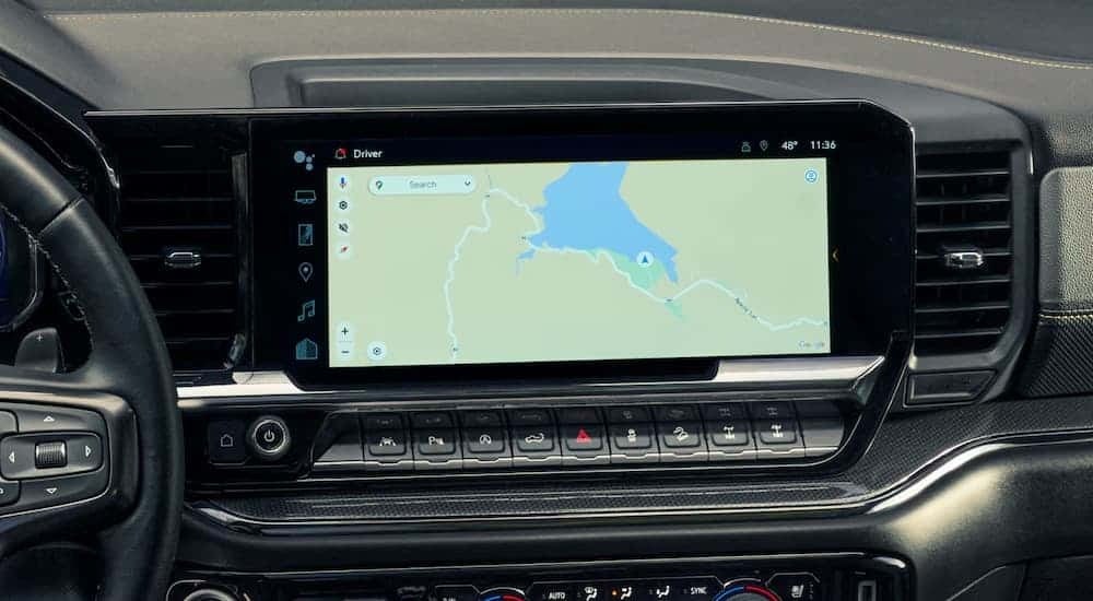 Infotainment display on a 2025 Chevy Silverado 1500 for sale