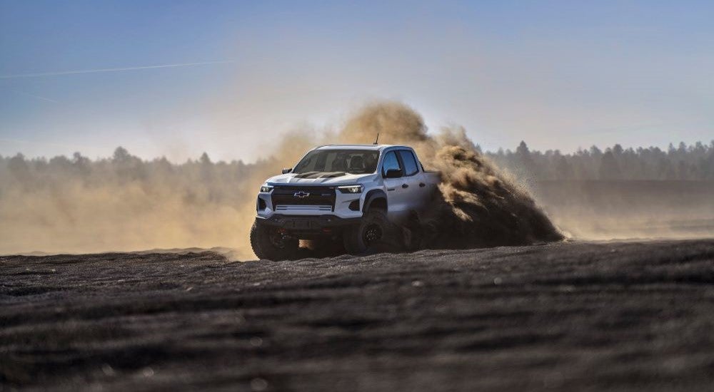 White 2024 Chevy Colorado ZR2 Bison off-roading