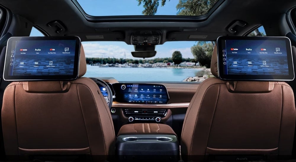 Digital screens in a 2025 Chevy Suburban