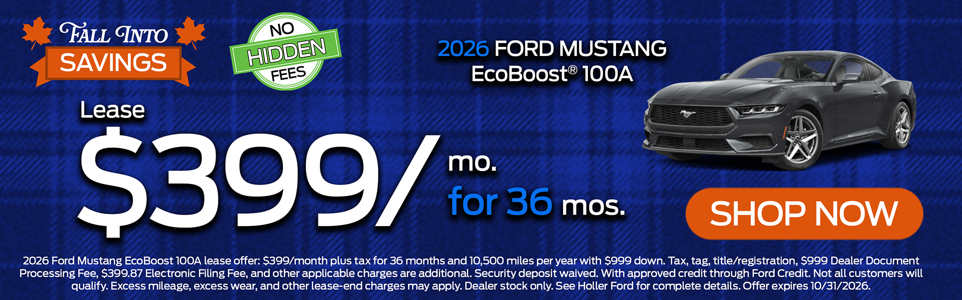 2026 Ford Mustang Offer