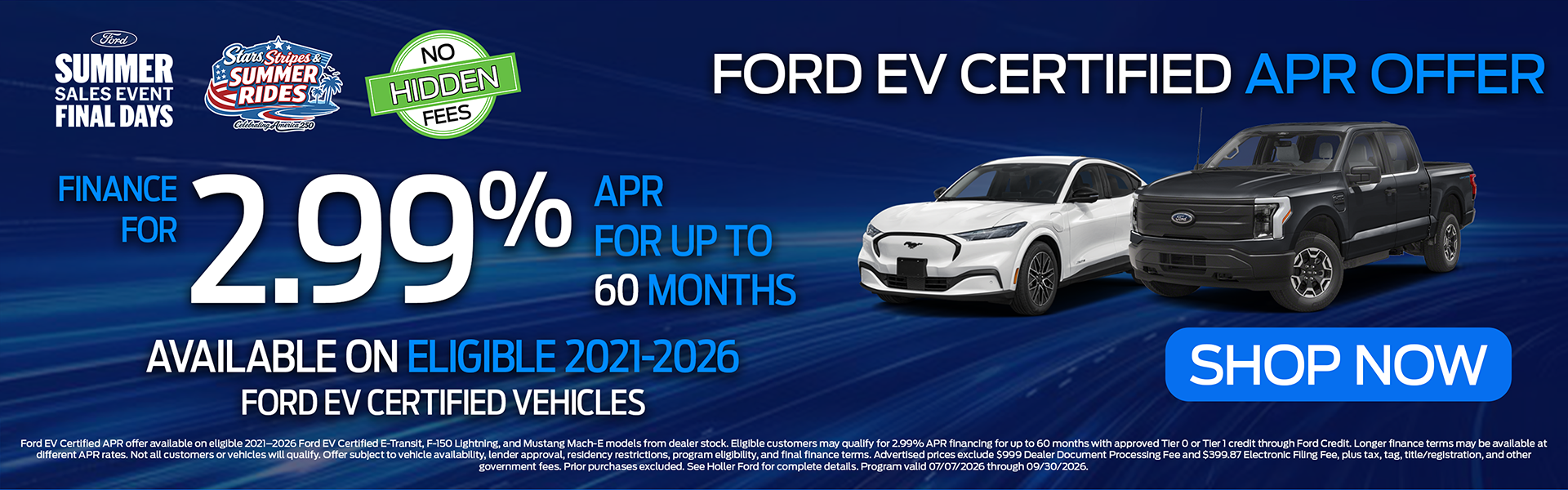 Ford EV Certified APR Offer